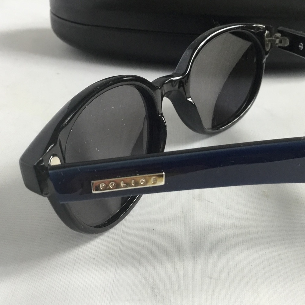 Police Navy Frame Sunglasses with Black Lenses - Picture 4 of 6
